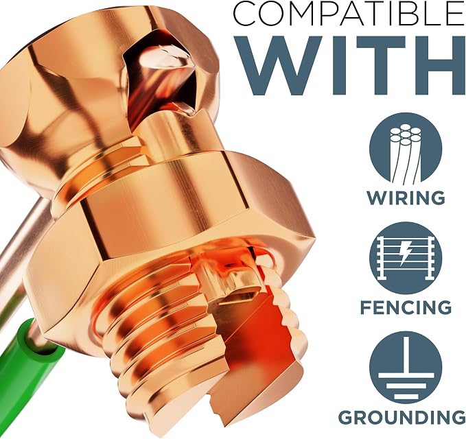THE CIMPLE CO 10 Pack, Size #4 Copper Split-Bolt Connectors 4 AWG - Image 3