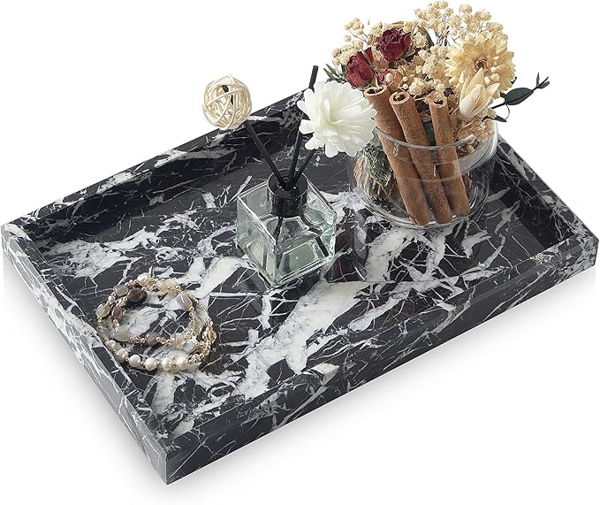 Marble Bathroom Tray, Pure Natural Vanity Tray | Marble Tray by MULWRMarbleTray