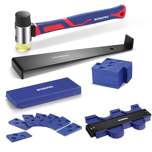 WORKPRO Laminate Flooring Installation Kit, Heavy Duty Pull Bar, Tapping Block by WORKPRO