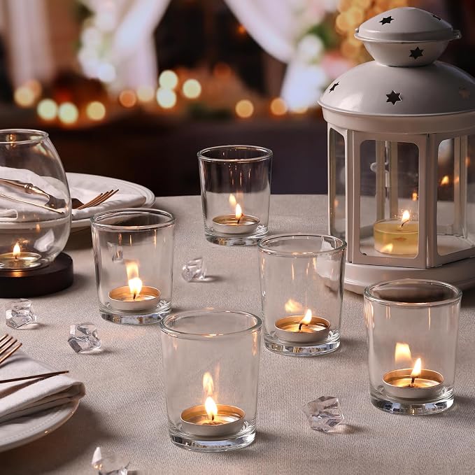 Letine 24-Pack Votive Candle Holders, Reusable Durable Candle Votives, Wedding - Image 6
