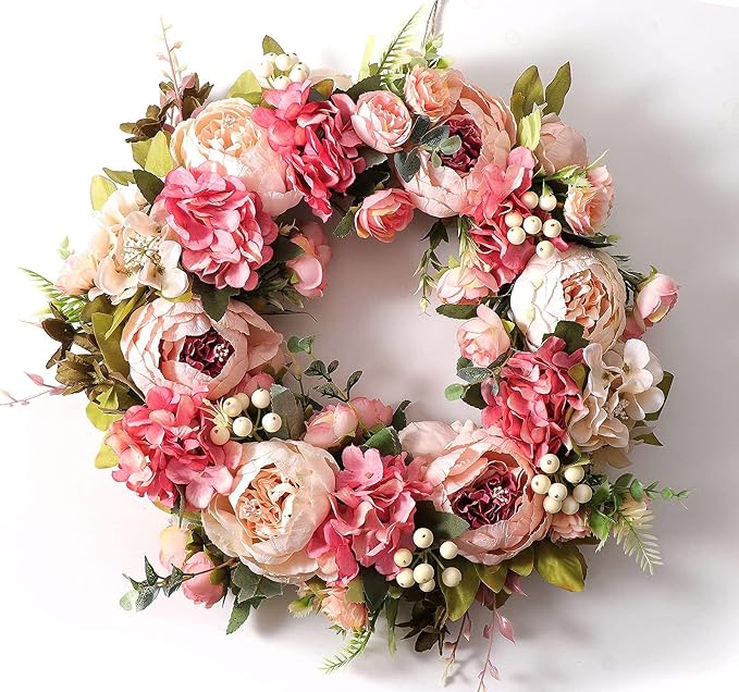 FACINOC Peonies Artificial Flowers Pink Bouquet Box Set Fake Peony Bulk | - Image 4
