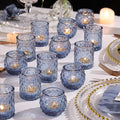NITIME 36Pcs Assorted Blue Votive Candle Holders, Tea Lights Candle Holder by NITIME