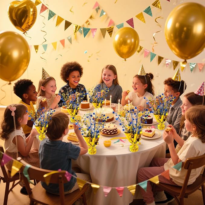 FUBININA Birthday Table Centerpiece Party Decoration Foil Spray Centerpiece | 6 - Image 5