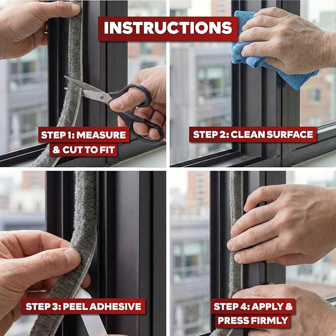 XFasten Self Adhesive Weather Stripping - Image 8