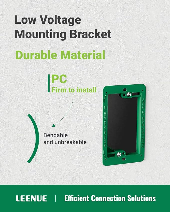 6 Pack Low Voltage Mounting Bracket 1 Gang, Low Voltage Box | Single Gang Low - Image 3
