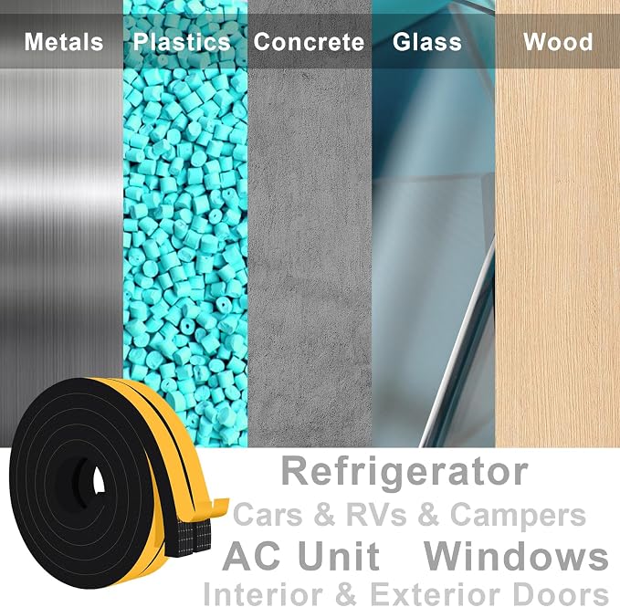 Thick Foam Tape, Blocks Drafts & Noise, Seals Doors & Large Gaps | Reduces - Image 8