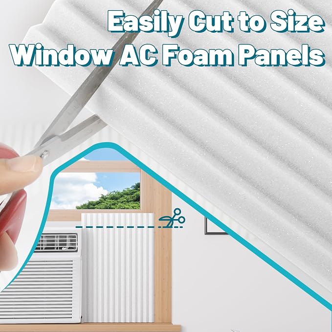 Window Air Conditioner Foam Insulation Panels, AC Side Insulating Panel Kit - Image 7