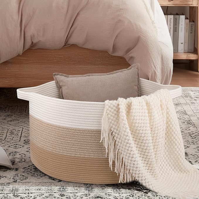 OIAHOMY 90L Extra Large Blanket Basket - Image 2