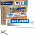 28x6 Aluminum Wall Ceiling Air Return Vent Cover HVAC Rustproof Grille by ACLAMINAIRE
