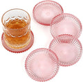 Modern Clear Coaster Set of 5- Glass Coasters by Unknown