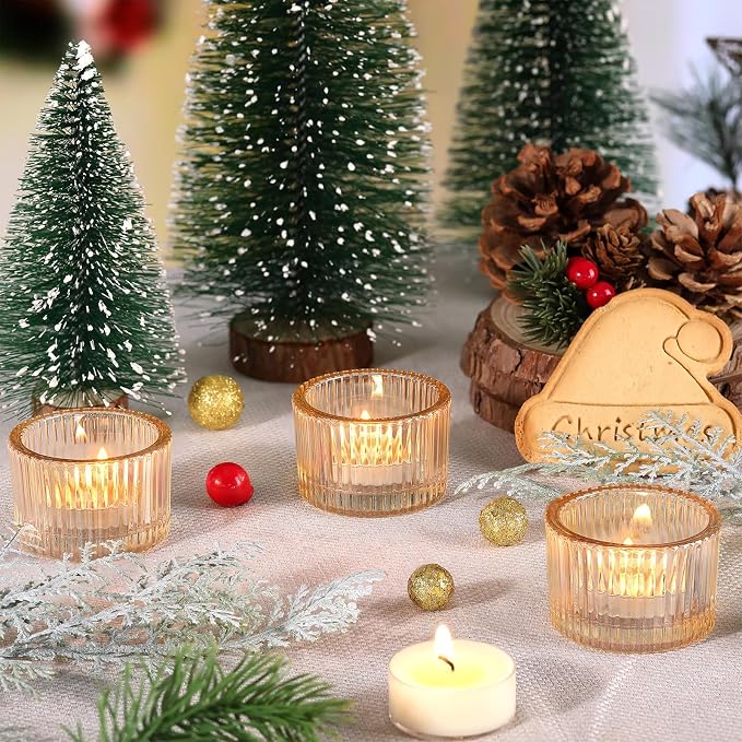 HAVITI 72 Pack Tealight Gold Candle Holders, Votive Tea Light Candle Holder - Image 8