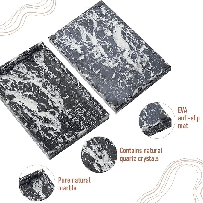 Marble Bathroom Tray, Pure Natural Vanity Tray | Marble Tray - Image 4
