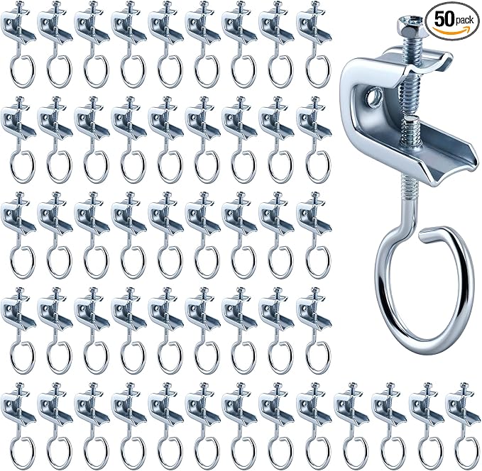 50 Set Beam Clamp 1/4" x 20 Steel Small C Clamps by Patioer