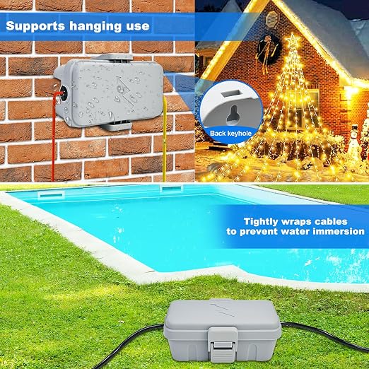 Hrensaw 3PCS Small Weatherproof Electrical Connection Box, Outdoor Electrical - Image 5