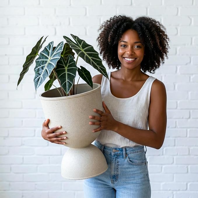KOL Planters Flower Pots, Plastic Urn Planters - Image 9