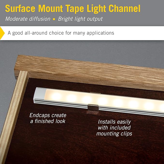 Armacost Lighting LED Tape Light Mounting Channel, Surface Mount - Image 2