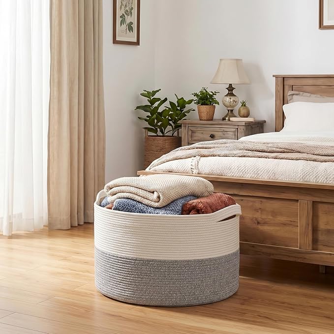OIAHOMY 90L XXXLarge Blanket Basket - Image 8