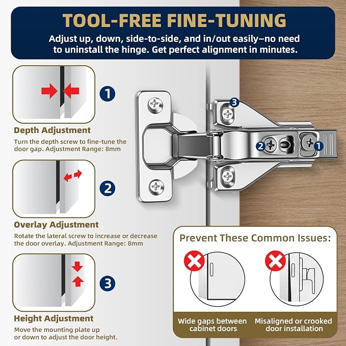 20 Pack Soft Close Cabinet Door Hinges - Image 4