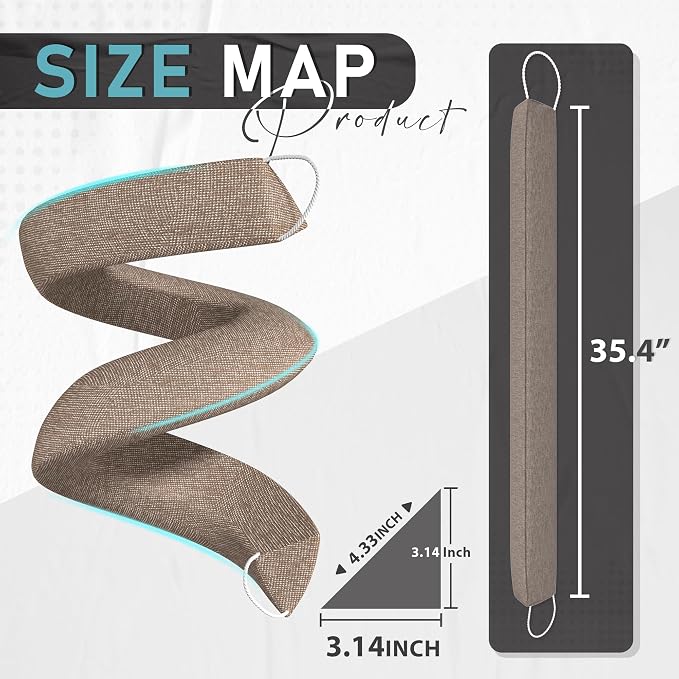 SYIPO Triangle Door Draft Stopper，35.4" New Weighted Under Door Draft Blocker - Image 2