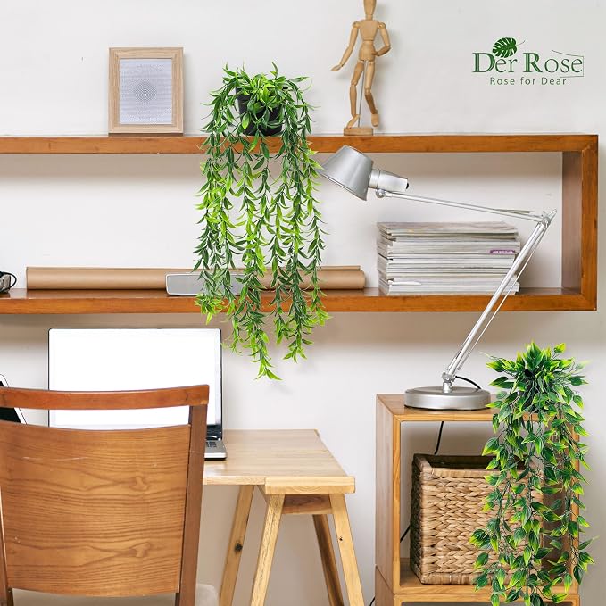 Der Rose 8Pcs Fake Plants Artificial Hanging Vines - Image 7