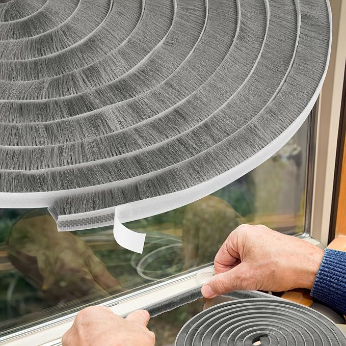 33 Ft Weather Stripping Door Seal, Self-Adhesive Door Insulation Strip | by ZHIYULE