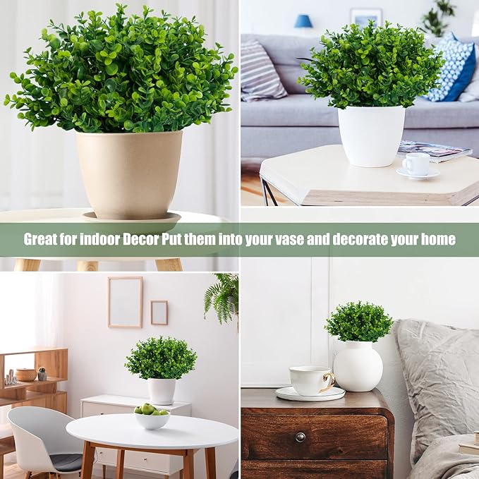 Lnoicy Artificial Greenery Plants Outdoor UV Resistant Fake Plants Boxwood - Image 5