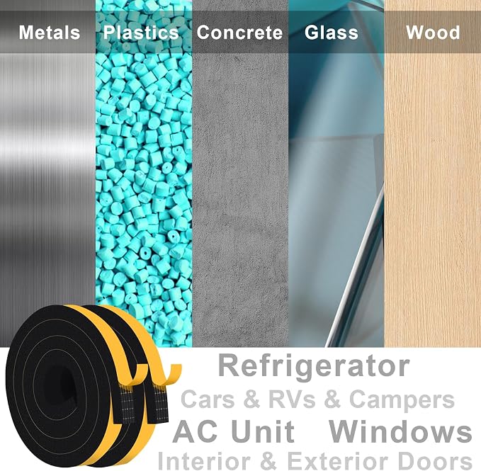 Square Foam Weather Stripping for RV Doors & Extra Large Gaps 1x1In | Seals - Image 8