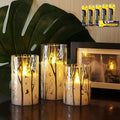 Rhytsing Birch Design Glass Battery Operated LED Candles by Rhytsing