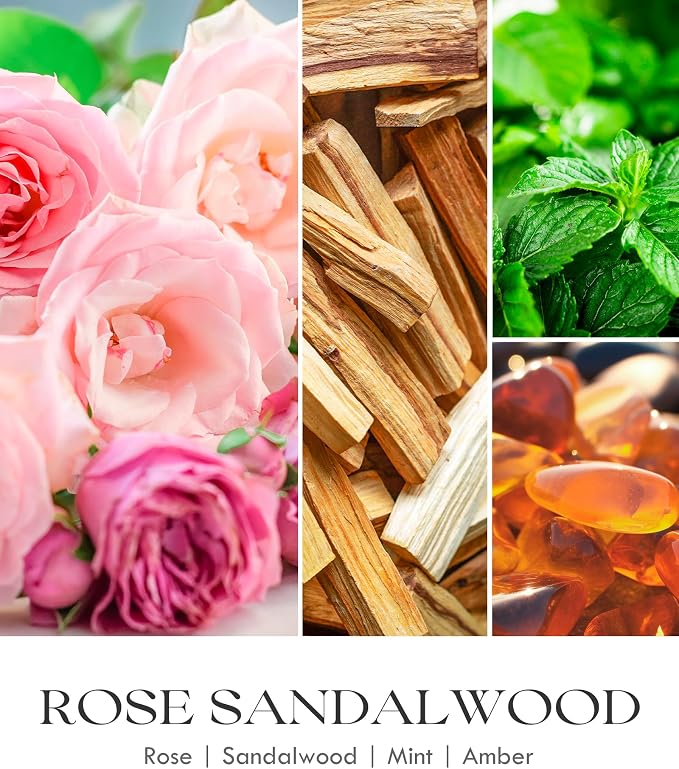AOOVOO Rose Sandalwood Candles - 22 oz Scented Candles - Image 4