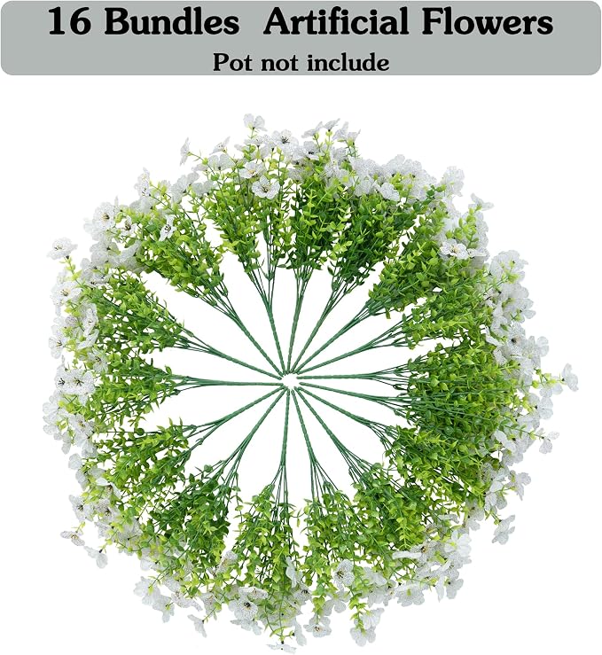 Artificial Fake Flowers Plants for Outdoors Spring Summer Decoration, Faux - Image 5