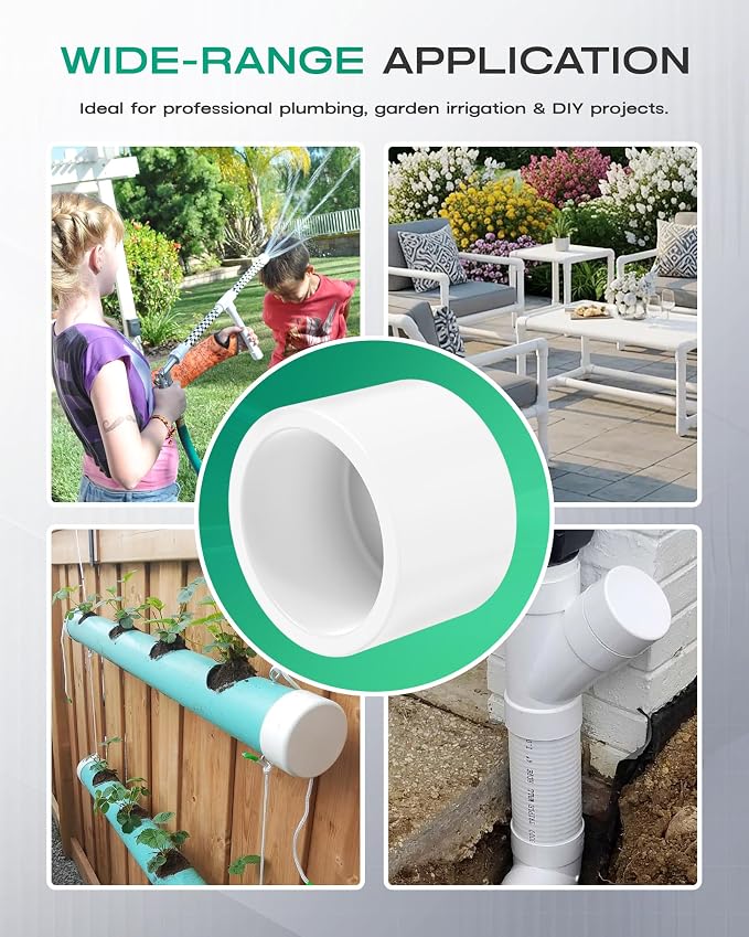 3/4 Inch PVC Cap, Fits Standard SCH40 3/4" PVC Pipe Fittings, Garden & Furniture - Image 7
