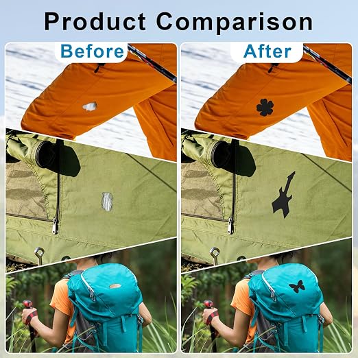 2 Pieces Black Nylon Patch Repair Kit, 4 x 63 Inch | Quick Self-Adhesive - Image 4