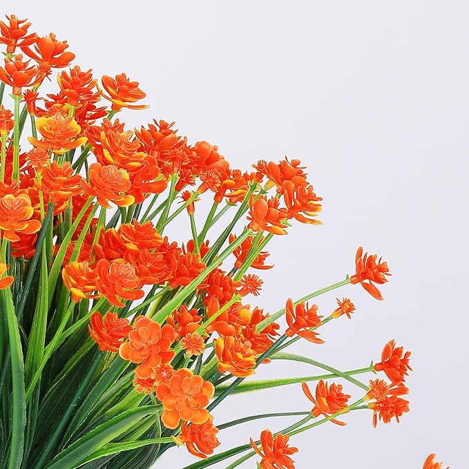 AGIRL Artificial Fall Flowers Fake Mums Outdoor, Faux Plant Porch Decor Home | - Image 3