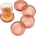Modern Clear Coaster Set of 5- Glass Coasters by Unknown
