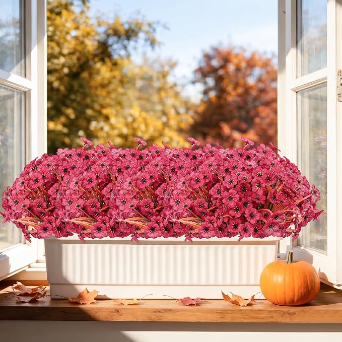 Powbrace 22 Pack Artificial Fall Flowers Mums - Image 7