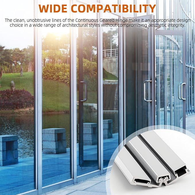 2 Pcs 83" Heavy Duty Continuous Hinge Y, Full Surface Anodized Aluminum - Image 6