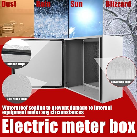 Electrical Box 24 x 24 x 12 Inch Indoor Outdoor Electrical Enclosure Box Steel - Image 4