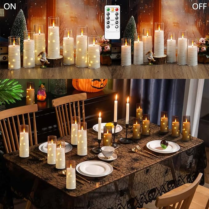 Flameless LED Candles with Timer 24 Pc Flickering Flameless Candles - Image 4
