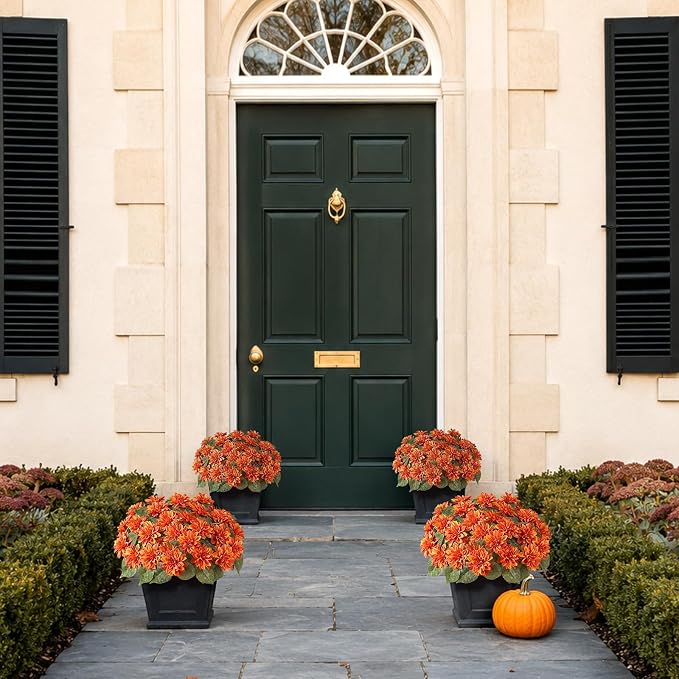 2 Set Fall Artificial Dahlia Topiary Ball Trees - Image 7