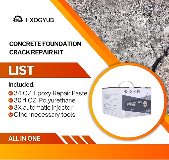 Concrete Foundation Crack Repair Kit, - Image 4