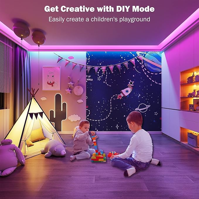 32.8ft Led Strip Lights Smart App Music Sync Color Changing RGB Led Light - Image 5