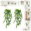 2 Pack Fake Hanging Plants, Artificial Potted Plants by BloomwithJoy