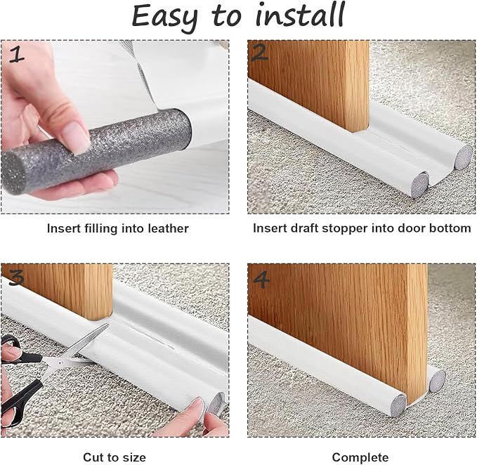 Wanheart Under Door Draft Stopper 38 Inch, Door Sweep - Image 3