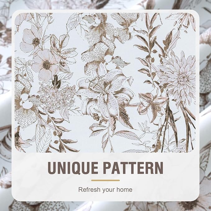 H.VERSAILTEX Blackout Curtains 84 Inch Length 2 Panels Set Floral Print Curtain - Image 3
