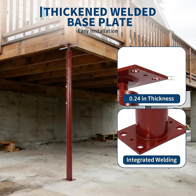 Adjustable Jack Post 56"-100", 18000LBS House Jacks | Heavy duty steel support - Image 4