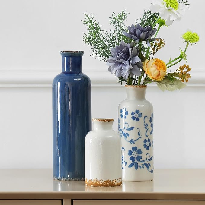 Vintage Ceramic Vases Set of 3, Flower Vase - Image 8