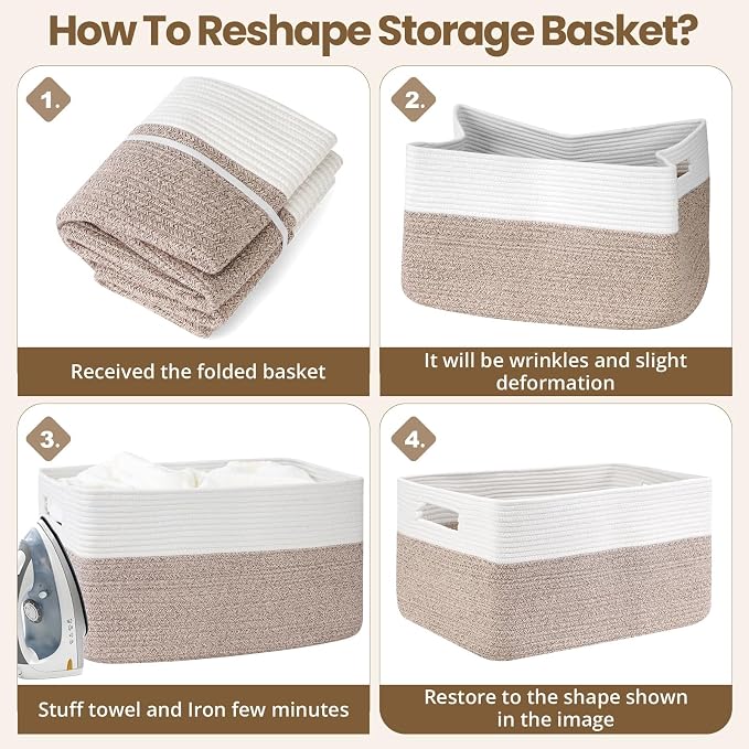 Optish 95L Large Woven Blanket Basket, Storage Basket - Image 8