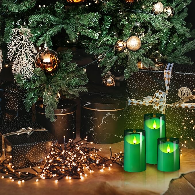 NURADA Flameless Candles: 3D Wick Battery Operated LED Pillar Acrylic Fake - Image 4
