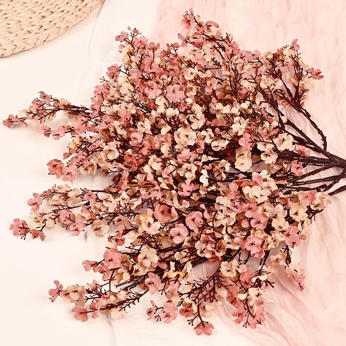 10Pcs Fall Flowers, Real Touch Babys Breath Artificial Flowers, Full Baby - Image 7