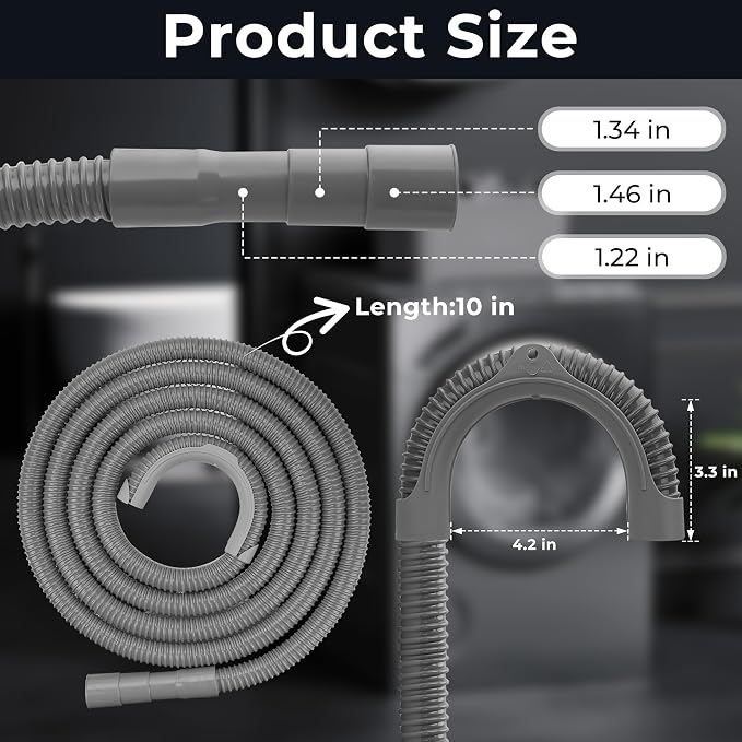 10Ft Universal Washing Machine Drain Hose Flexible Extension Hose | Flexible - Image 5